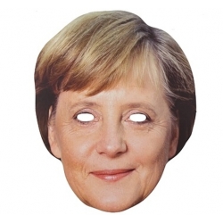 Maska papierowa Angela Merkel